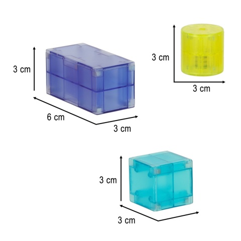 Wymiary niektórych klocków 6 na 3 na 3 lub 3 n 3 centymetry Wymiary niektórych klocków 6 na 3 na 3 lub 3 n 3 centymetry