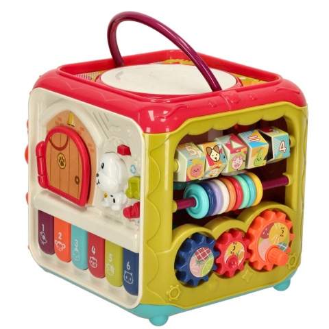 Kostka Edukacyjna Interaktywna Pianinko Robaczki 6w1 Bibi-Inn kostka z perspektywy bok dwa i trzy Kostka Edukacyjna Interaktywna Pianinko Robaczki 6w1 Bibi-Inn kostka z perspektywy bok dwa i trzy