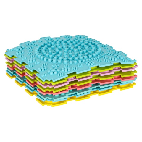 Mata Sensoryczna Puzzle Montessori 8 Elementów elementy w stosie Mata Sensoryczna Puzzle Montessori 8 Elementów elementy w stosie