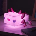 Minecraft Axolotl Wielokolorowa Lampka  podświtlona na różowo