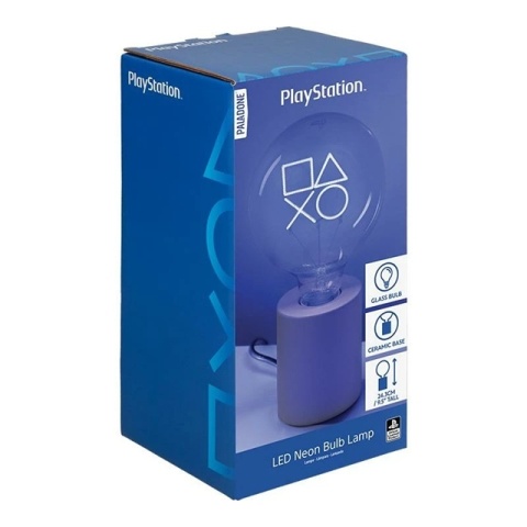 Playstation Lampka - Żarówka Neonowa Wysokość 24 cm w opakowaniu z perspektywy Playstation Lampka - Żarówka Neonowa Wysokość 24 cm w opakowaniu z perspektywy