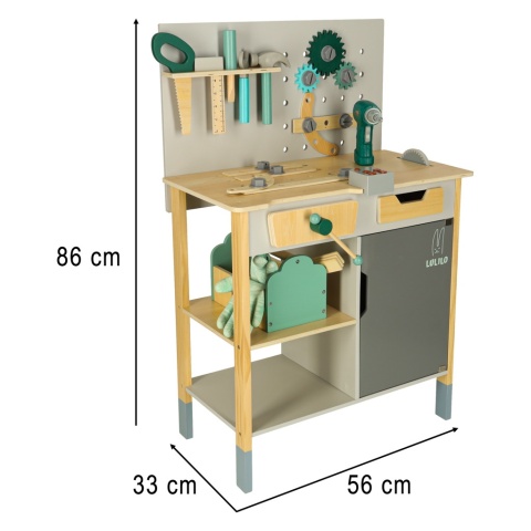 Zwymiarowany warsztat drewniany LULILO Fikso
